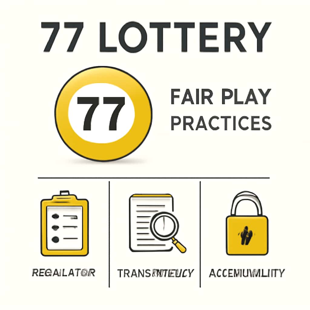An educational diagram illustrating fair play practices in lotteries.