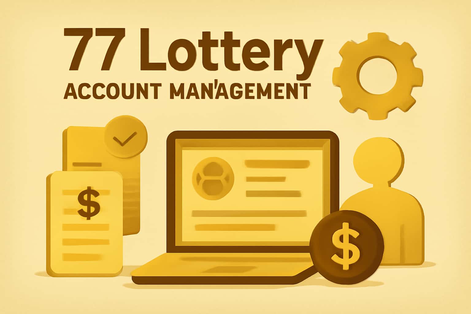An informative scene about managing a 77 Lottery account.