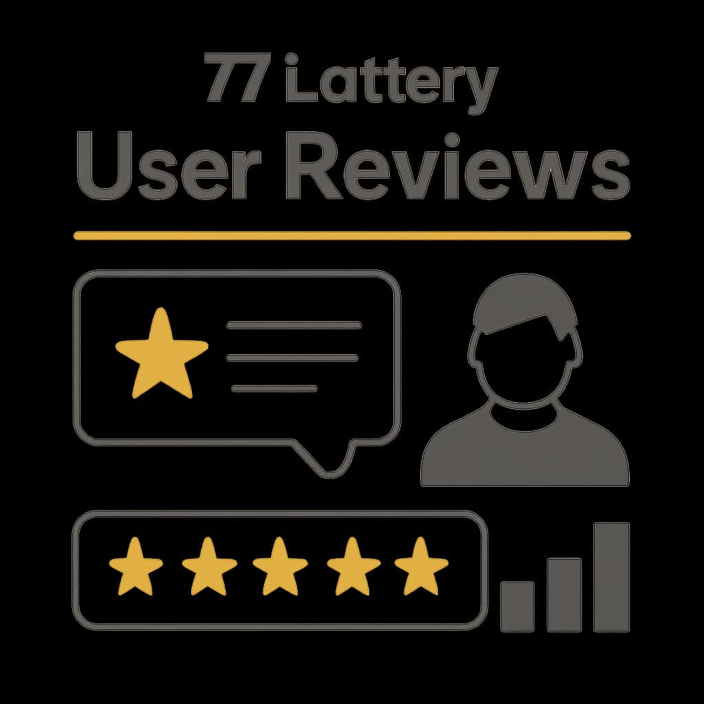 An educational diagram on user feedback for 77 Lottery.