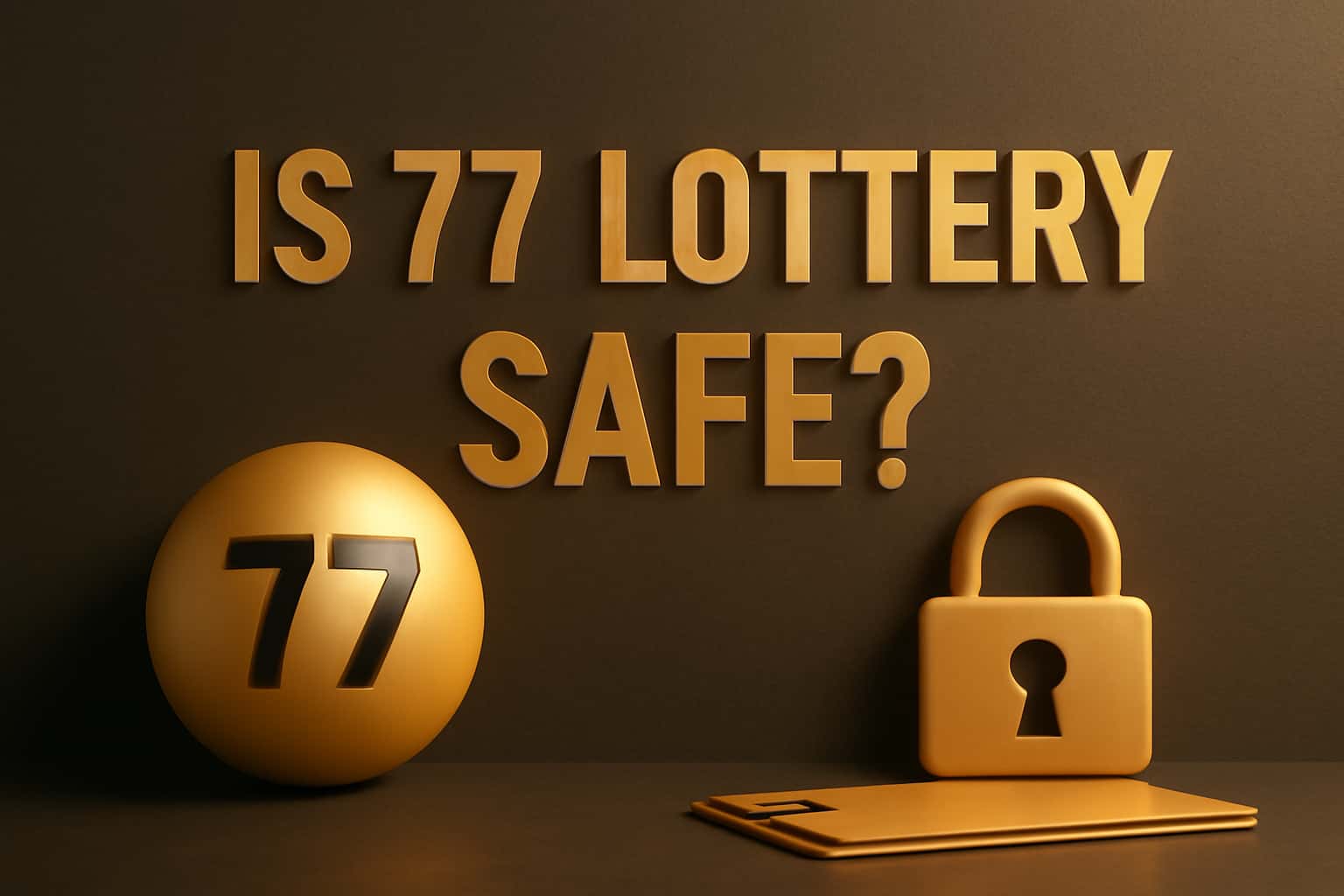 An informative visual representation about the safety of 77 Lottery.