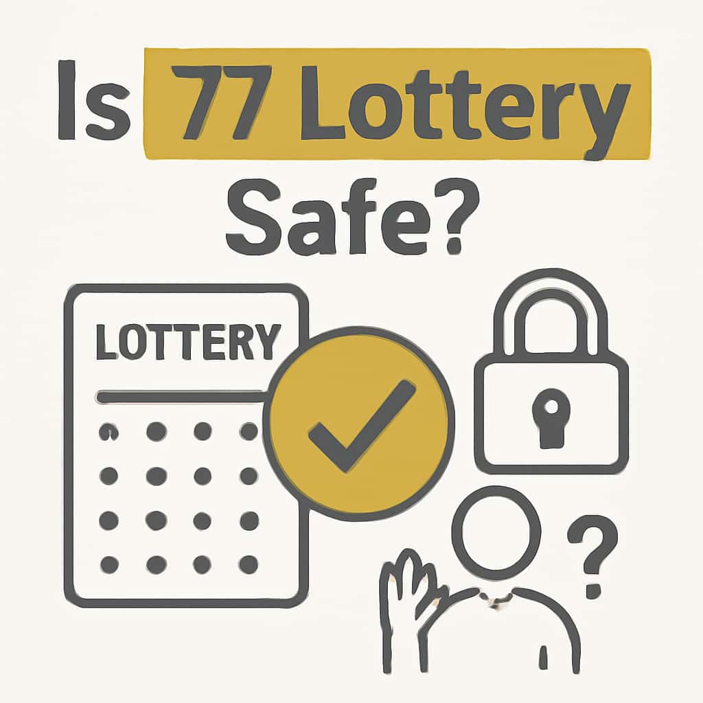 An educational illustration on the safety protocols of 77 Lottery.